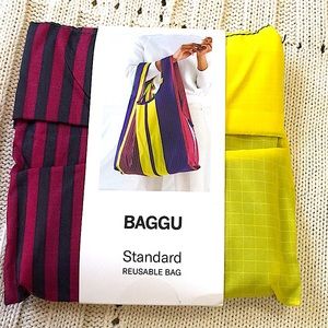 NWT Baggu Scarf Stripe Multi Standard Size Reusable Bag tote purse Discontinue…
